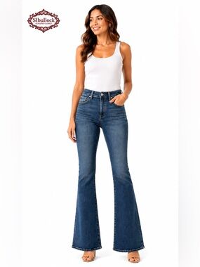 Lucky Brand Stevie High Rise Flare Jeans Sz 6/28 Stretch Denim Medium Wash Boho